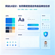 秦淮建站-网站UI设计：如何用视觉语言传递品牌信任感